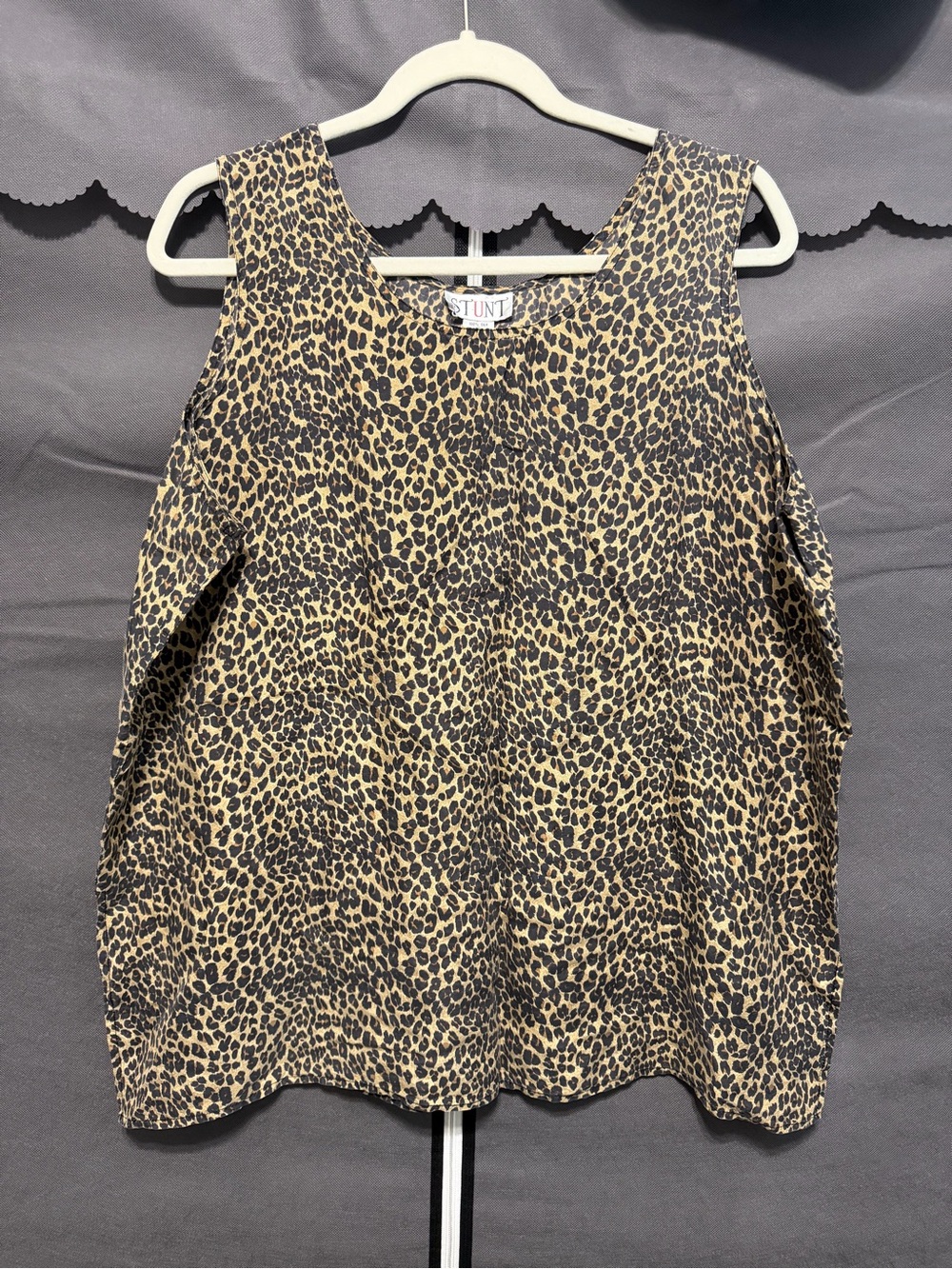 Vintage 100% silk Leopard Print Tank